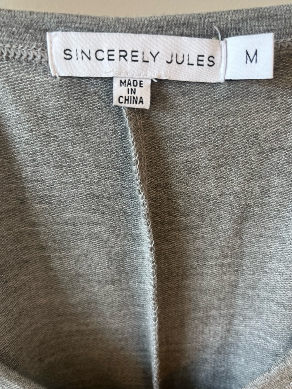 NWT Sincerely Jules Gray Romper with Cream Lightweight Tee | Size M - Picture 9 of 12
